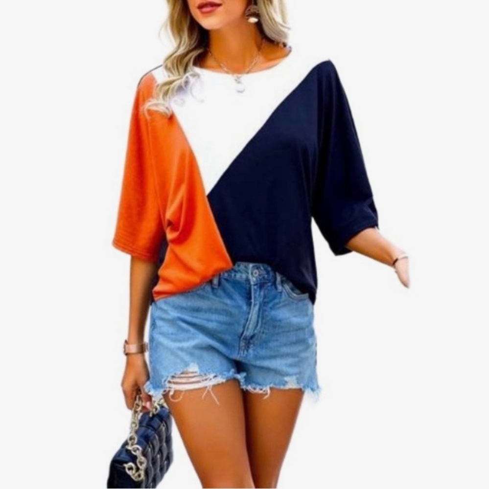 Women's Dolman Half Sleeve Loose Top - Picture 4 of 13